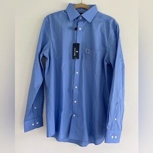 Stafford men’s 15.5 34-35 button dress shirt, blue NWT